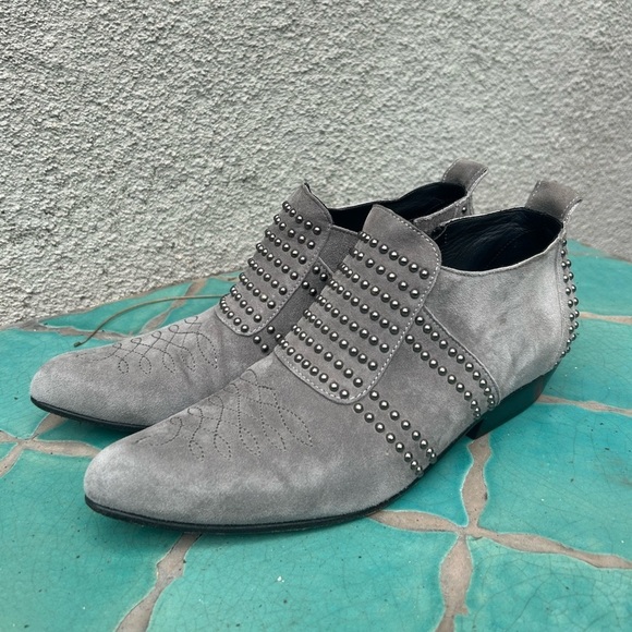 Anine Bing Grey Suede Charlie Boots - Picture 1 of 10